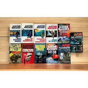 Alistair MacLean LOT OF 11 Novels Vintage Paperback  1975-1992